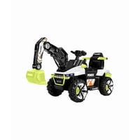 Genérico - Coche Juguete Eléctrico Niños Excavadora Música Bluetooth Negro