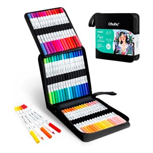 Ohuhu 60 Marcadores Agua Pupe Paperfriendly Pincel Tiralinea