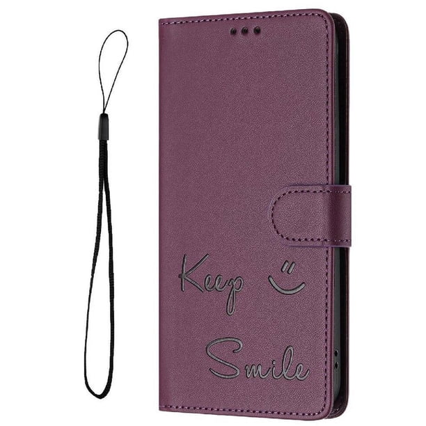 Funda Cartera para Motorola MOTO G05 con Bloqueo RFID, Cierre Magnético y Ranuras Tarjetas Morado