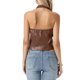 thumbnail image 3 of INSPIRE CHIC Chaleco de Cuero Sintético para Mujer Sin Espalda con Botones y Cuello en V Halter Talla XL Marrón, 3 of 6