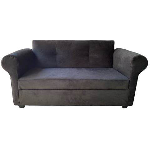 Muebles Barcelona - Sofa 2 Cuerpos Barcelona Felpa Negro