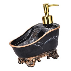Bothyi - Dispensador De Jabón Líquido, Resina, 1 Uds., Bomba De Loción Para Baño, Lavabo, Mesa, Negro