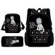 thumbnail image 1 of 3 pcs set Funny M-mortys Cartoon R-ricks School Bag For Boy Girls with Shoulder Bags Pencil box Cartoon Backpack for Child, 1 of 3