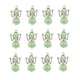 thumbnail image 1 of 12 piezas de ala de ángel tibetano de plata encantos colgante cristal verde claro, 1 of 5