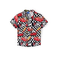 Camisa Hawaiana Disney Pixar Cars Lightning Mcqueen Para Niños