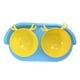 thumbnail image 3 of Cuencos Dobles Para Gatos Para Comida Y Agua Contenedor De Comida Inclinado Elevado Cuencos Para Perros Azul Y Amarillo, 3 of 5