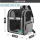 thumbnail image 2 of Mochila transportadora para perros PetAmi 8 kg gris con entrada 4 vías, 2 of 8