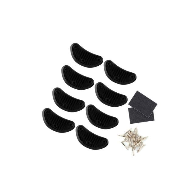 INSPIRE CHIC Almohadilla de Reparación de Talón de Suela de Zapatos de Goma Unisex Placa de Protección 4 Pares Negro Negro