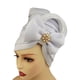 thumbnail image 1 of Elegant Faux Pearl Turban Cap with Adjustable Bow - Trendy Multi-Layered Hijab for Women's Hair Accessories, 1 of 5