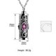 thumbnail image 2 of Collar relicario cenizas o recuerdos cilindrico vintage cristal fucsia, 2 of 3