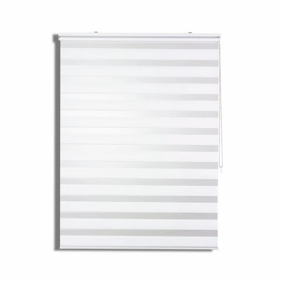 Cortina Roller Duo Zebra Día Y Noche Blanco 090 X 165 Cm Sin Cenefa Sunfree