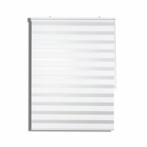 Cortina Roller Duo Zebra Día Y Noche Blanco 090 X 165 Cm Sin Cenefa Sunfree