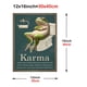 thumbnail image 2 of 1pc Funny Frog Karma Poster - Humorous Bathroom Sign for Toilet Paper and Wall Decor - Canvas Print for Home Decoration - No Frame Needed, 2 of 4