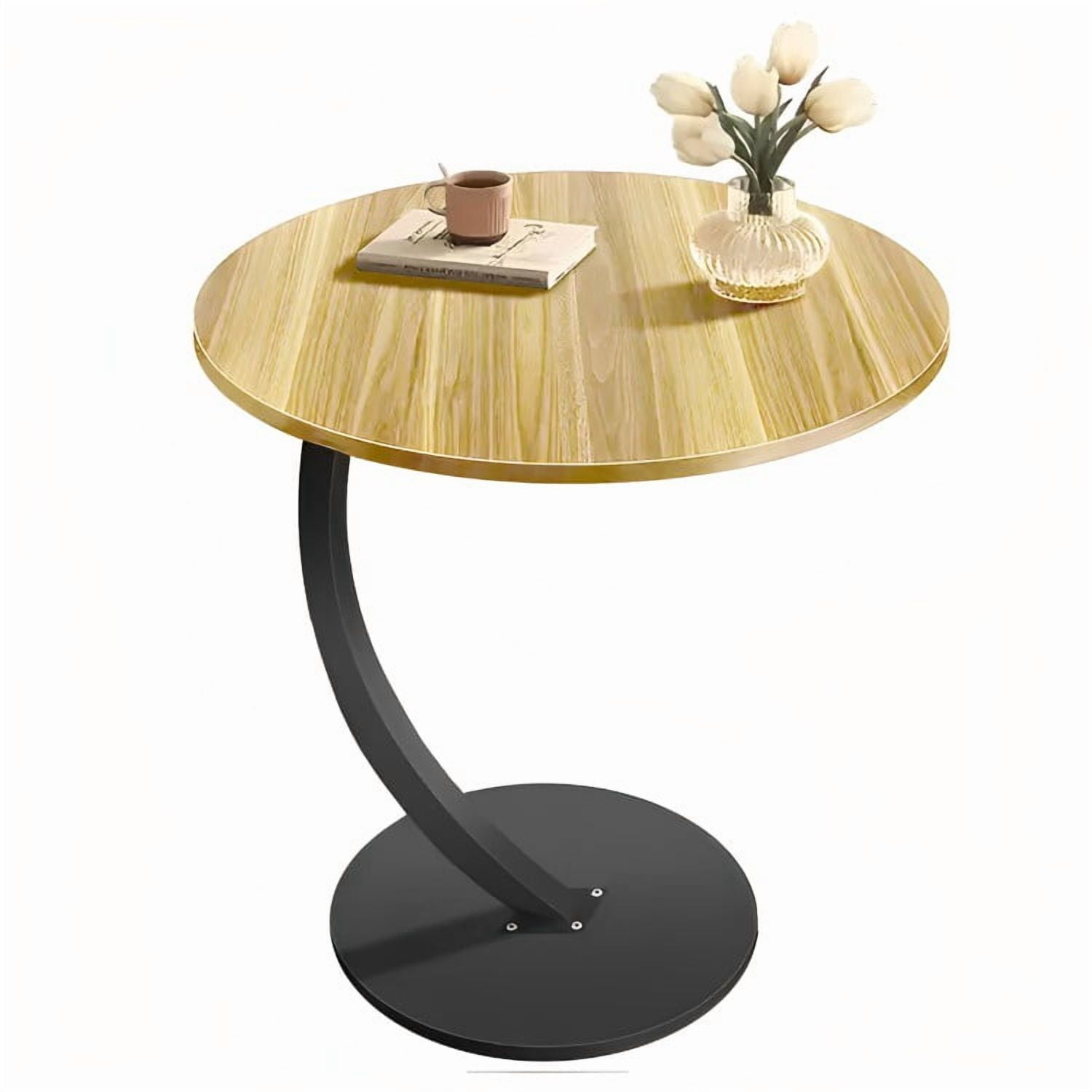 Genérico - Mesa Estante Redonda Auxiliar Mesa Centro Madera