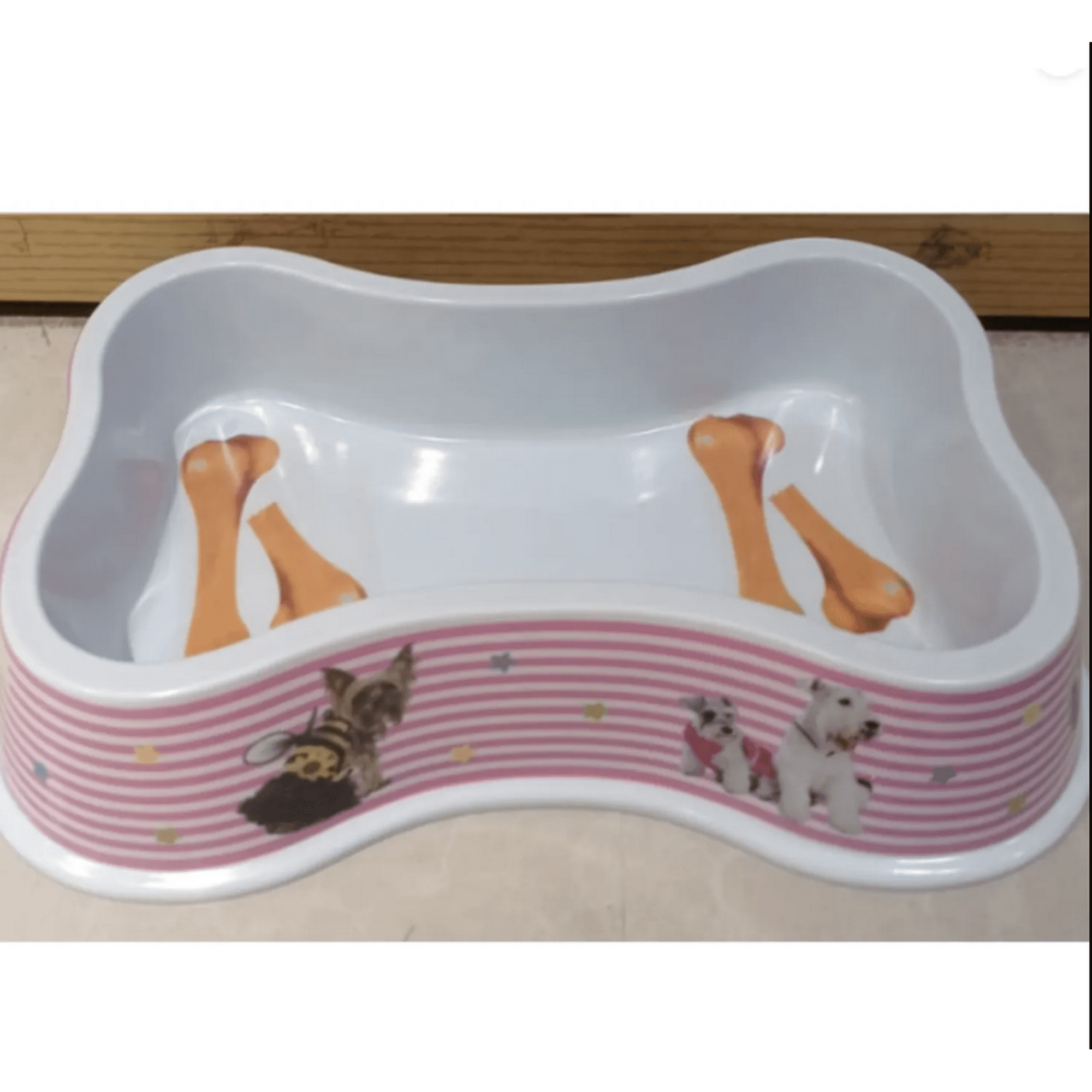 Genérico - Plato Grande Para Perros Diseños De Huesos