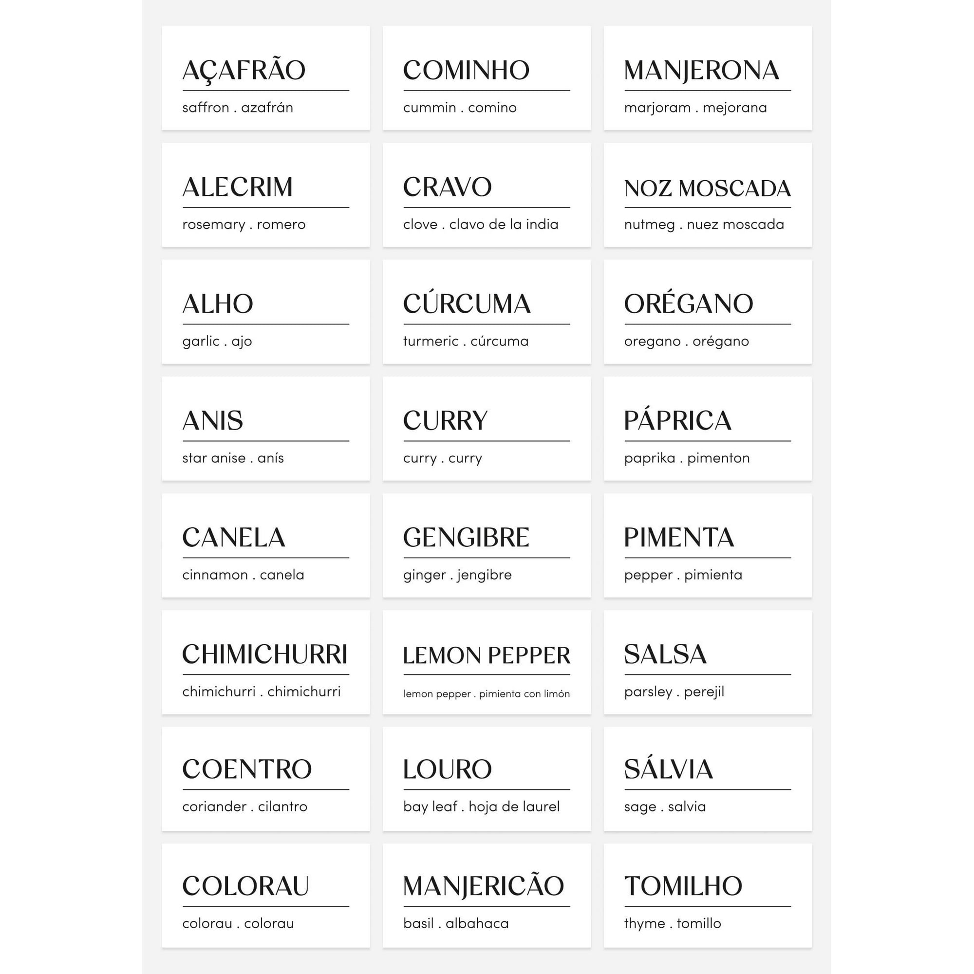 Ou - Etiquetas Adhesivas Para Especias, Comestibles Y Despensa