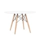 thumbnail image 2 of Comedor Mesa Redonda blanca 100cm + 4 sillas Patchwork wood celeste, 2 of 3