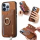 thumbnail image 1 of Funda Magnética Para Iphone 14 Pro Max Con Billetera Y Anillo Protector Resistente Marrón, 1 of 6