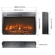thumbnail image 3 of 26 inch electric fireplace insert, ultra thin heater with log set & realistic flame, remote control with timer, overheating protection, 3 of 3