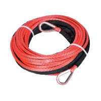 Ioensy - Cuerda Sintética Para Cabrestante De 15 M X 6 Mm, Resistente, Para Rescate Todoterreno, Color Rojo