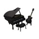 thumbnail image 4 of Piano Y Guitarra Para Casa De Muñecas A Escala 1/12 Con Taburete, Accesorio Para El Dormitorio De La Casa De Juegos, Color Negro, 4 of 5