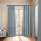 thumbnail image 4 of Juego de cortinas Pitalk de lino gris y azul, 213 cm de longitud, 2 paneles, 4 of 8