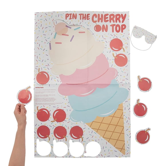 El juego Pin the Cherry on the Ice Cream Fun Express