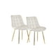 thumbnail image 1 of Pack 2 Sillas De Comedor Roma Tapiz Felpa Base Resistente Dorada - Beige, 1 of 3