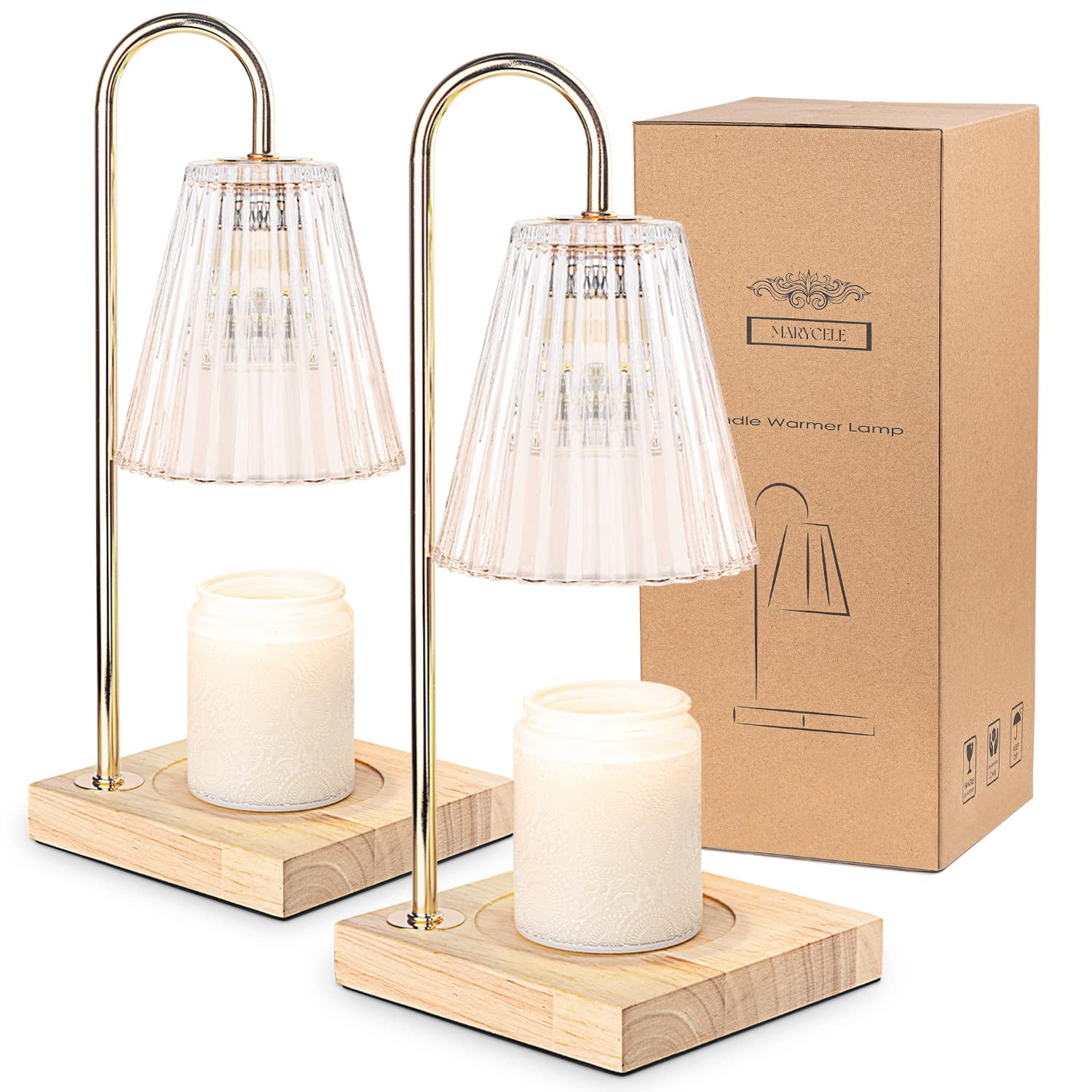 Lámpara Calentadora De Velas Marycele Electric Con Temporizador, Juego De 2