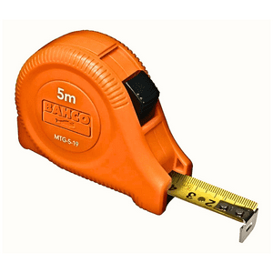 Huincha De Medir Flexómetro 5Mt Freno Clip Bahco Mtg-5-19-E