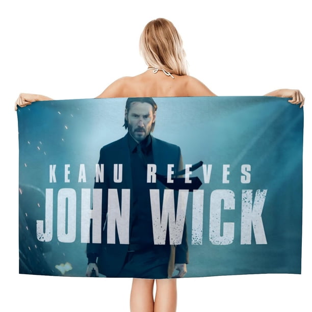 John Wick Toalla de playa de secado rápido con diseño temático, regalo para mujeres y niñas, ideal para cumpleaños, fans, amantes de la música, uso en la playa o al aire libre, 78 × 180 cm