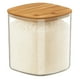 thumbnail image 2 of Frasco Tarro Hermetico Cuadrado 180ml Vidrio 6cm Tapa Bambú, 2 of 3