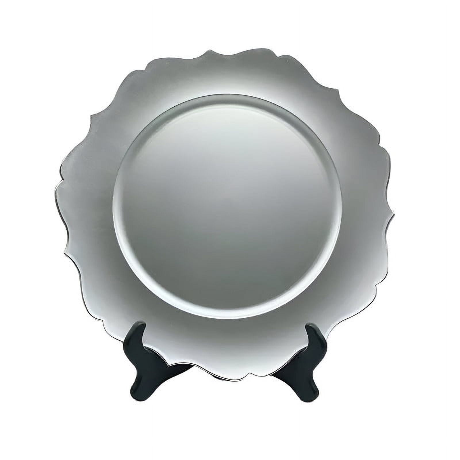 Genérico - Set 2 Bandejas Plata Adorno Decoracion Eventos Fiestas Lau