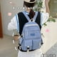 thumbnail image 2 of Trendy Girls Canvas Shoulders School Bags Fashion Student High Capacity Waterproof College Backpack Boy Travel Book Bag, 2 of 3