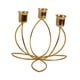 thumbnail image 1 of Candelabro De Metal Con Adorno Para Ba?o, Hotel, Acción De Gracias, Para 3 Velas, Color Dorado, 1 of 5