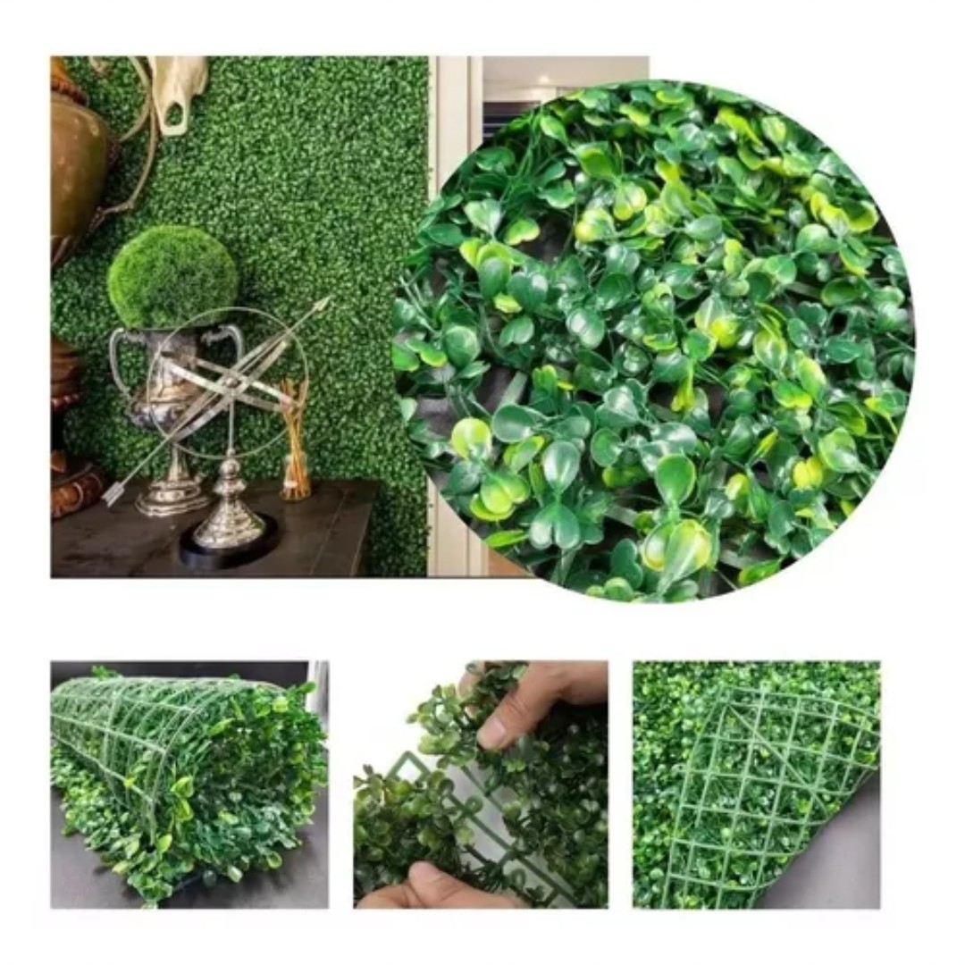 Mundo Shopping - Pack 20 Unidades Pasto Palmeta Estilo Trébol Sintético 60X40