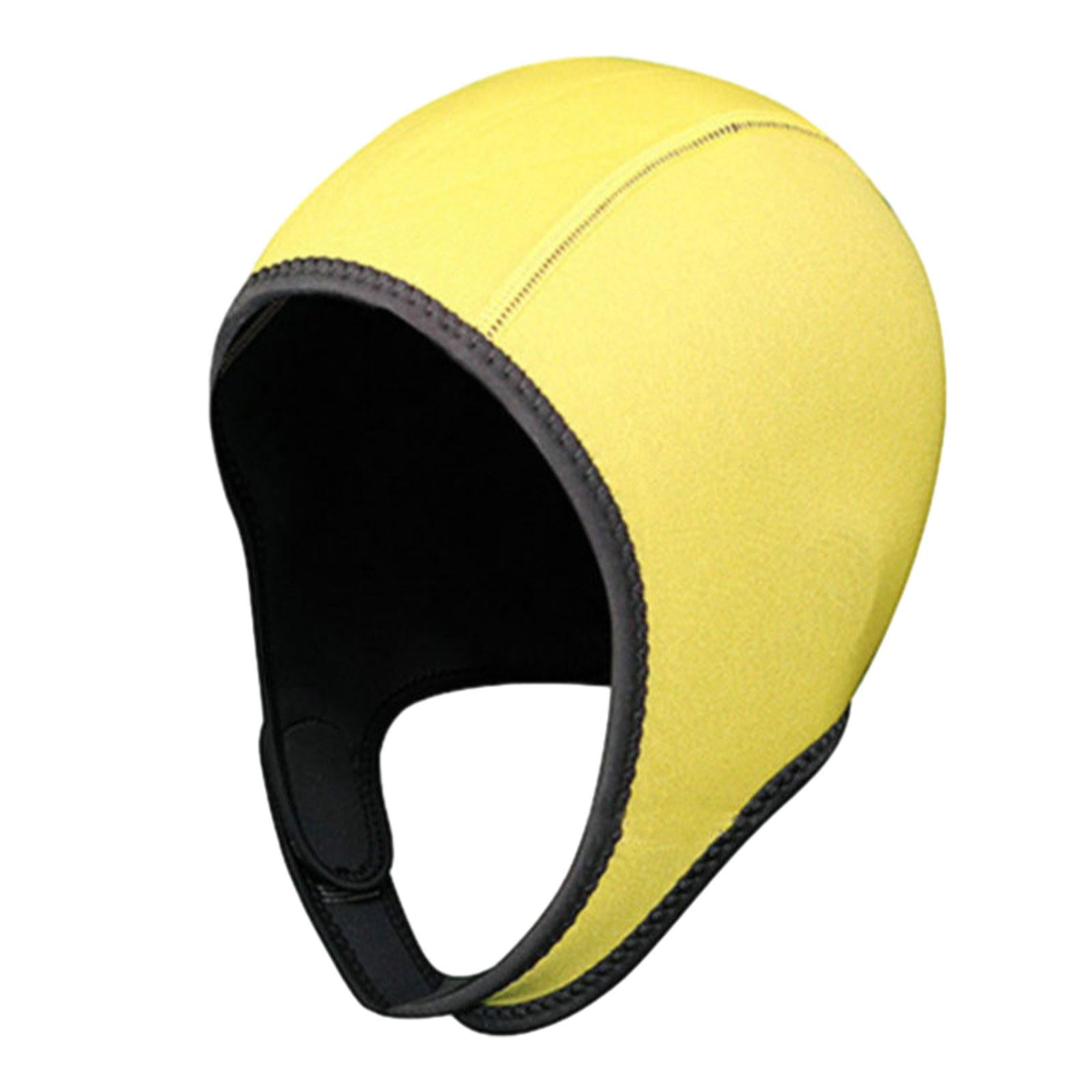 Magideal - Gorro De Natación Con Capucha De Buceo, Traje De Neopreno Con Capucha Y Correa Para La Barbilla, Gorro De Natación Con Capucha Térmica, Para Natación, Amarillo