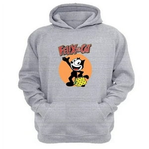 Genérico - Poleron Canguro El Gato Felix Gris Claro Talla Xl Unisex