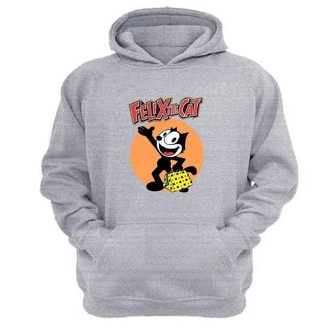 Genérico - Polerón Canguro El Gato Felix Gris Claro Talla Xs Unisex