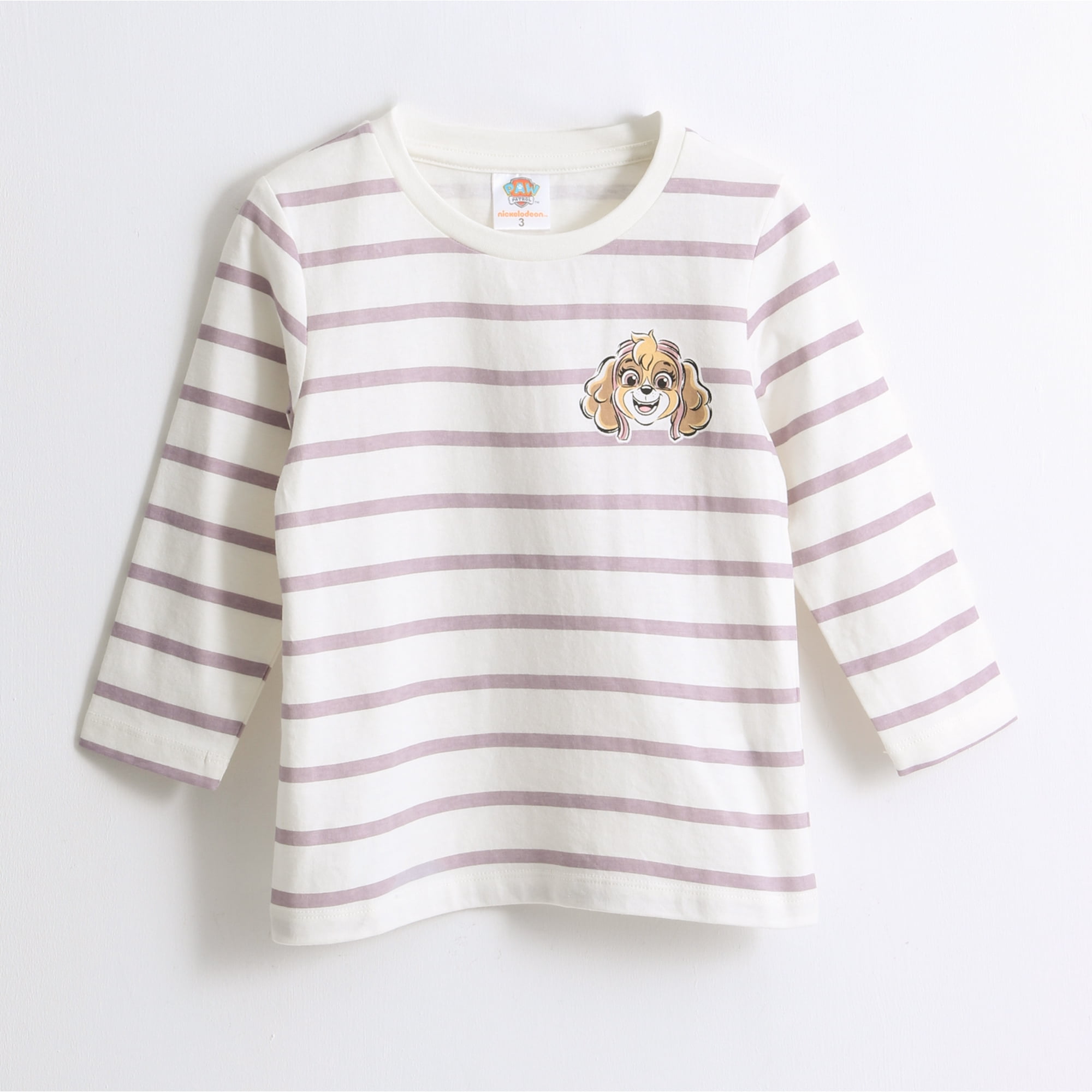Polera Manga Larga Niña Rayas Skye Blanco Paw Patrol