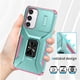 thumbnail image 2 of Funda Armada para Samsung Galaxy S23 Plus con Tapa Deslizante y Soporte Magnético Giratorio Verde, 2 of 5