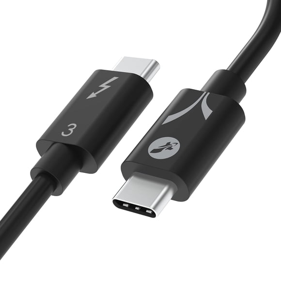 Cable Thunderbolt 3 SABRENT USB tipo C 40 Gbps 100 W 20 cm negro