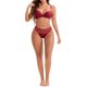 thumbnail image 2 of INSPIRE CHIC Ropa interior femenina de encaje de malla transparente de cintura media, transpirable, ligera y sin costuras, L Rojo Vino, 2 of 4