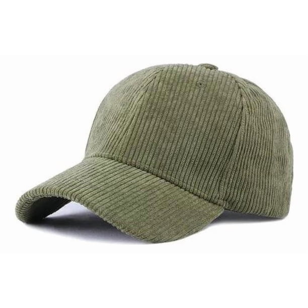 Gorra 100% Algodón Cotelé Jockey Unisex Clásico Casual verde claro L