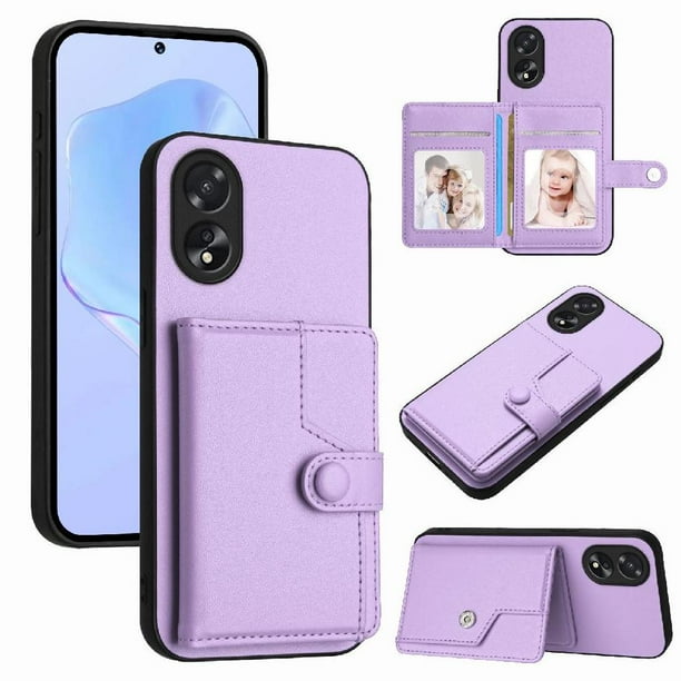 FOXDOCK Funda para OPPO A38 4G con Bloqueo RFID - Diseño Elegante con Cierre de Botón