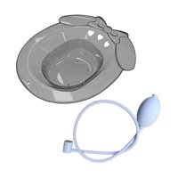 Magideal - Bandeja Para Baño De Asiento Para Mujer, Duradera Sobre El Inodoro, Amplia Zona De Asiento, Cuenco De Baño Para La Cadera, Baño Para Dormitorio, Baño, Gris Con Flusher