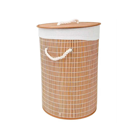 Oem - Cesto De Ropa Bambu Con Tapa Material Resistente