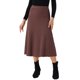 thumbnail image 1 of INSPIRE CHIC Falda de Punto A-Line para Mujer con Cintura Alta Elástica y Estirable, Falda Midi de Suéter L Café, 1 of 6