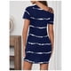 thumbnail image 3 of Vestido Mini Casual Azul Drapeado Cuello Asimétrico, 3 of 7