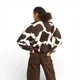 thumbnail image 3 of Polerón Mujer Crew Neck Raglan Cow Print Café Il Gioco, 3 of 3